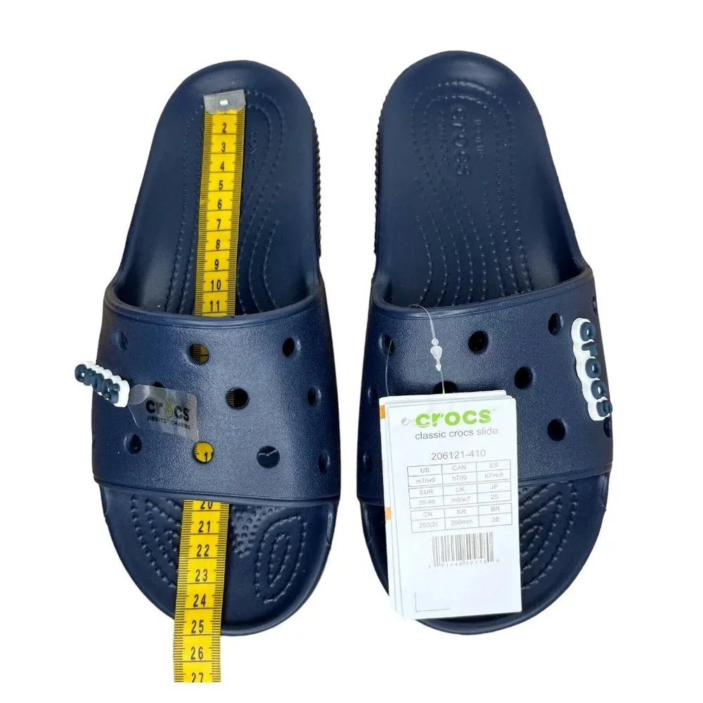 Crocs Womens Slide Sandals Size 9 Navy Water‎ Friendly Lightweight & Comfortable